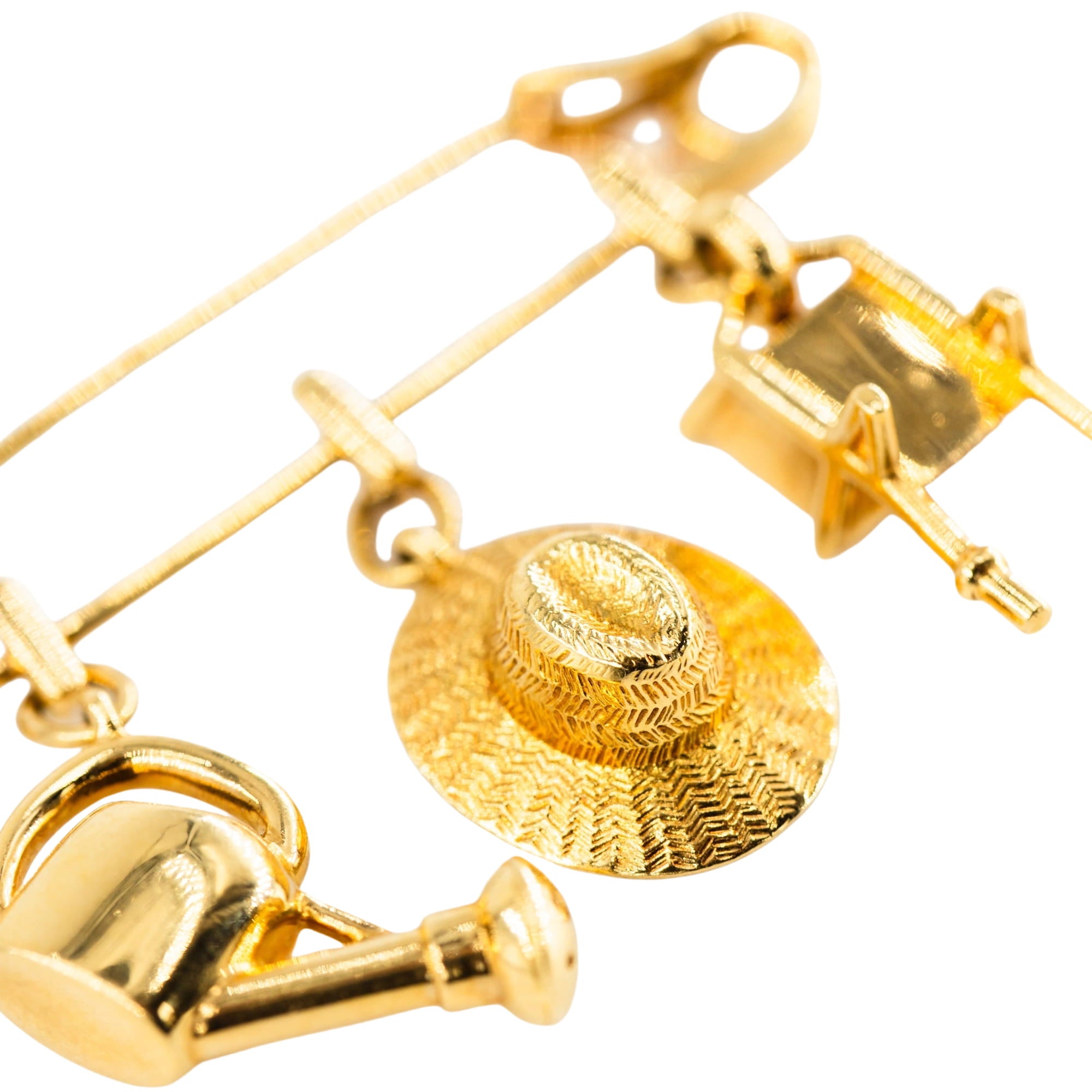 Broche Épingle CARTIER "Le Jardinier" en or jaune