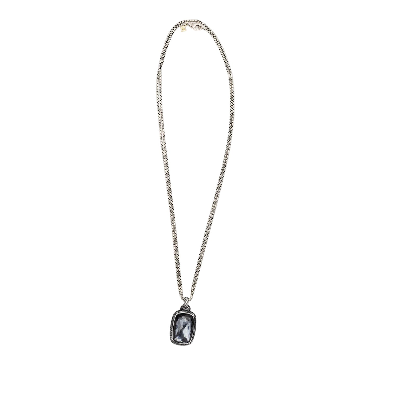 Collier Pendentif DAVID YURMAN Albion Enhancer en argent, hématite et diamants