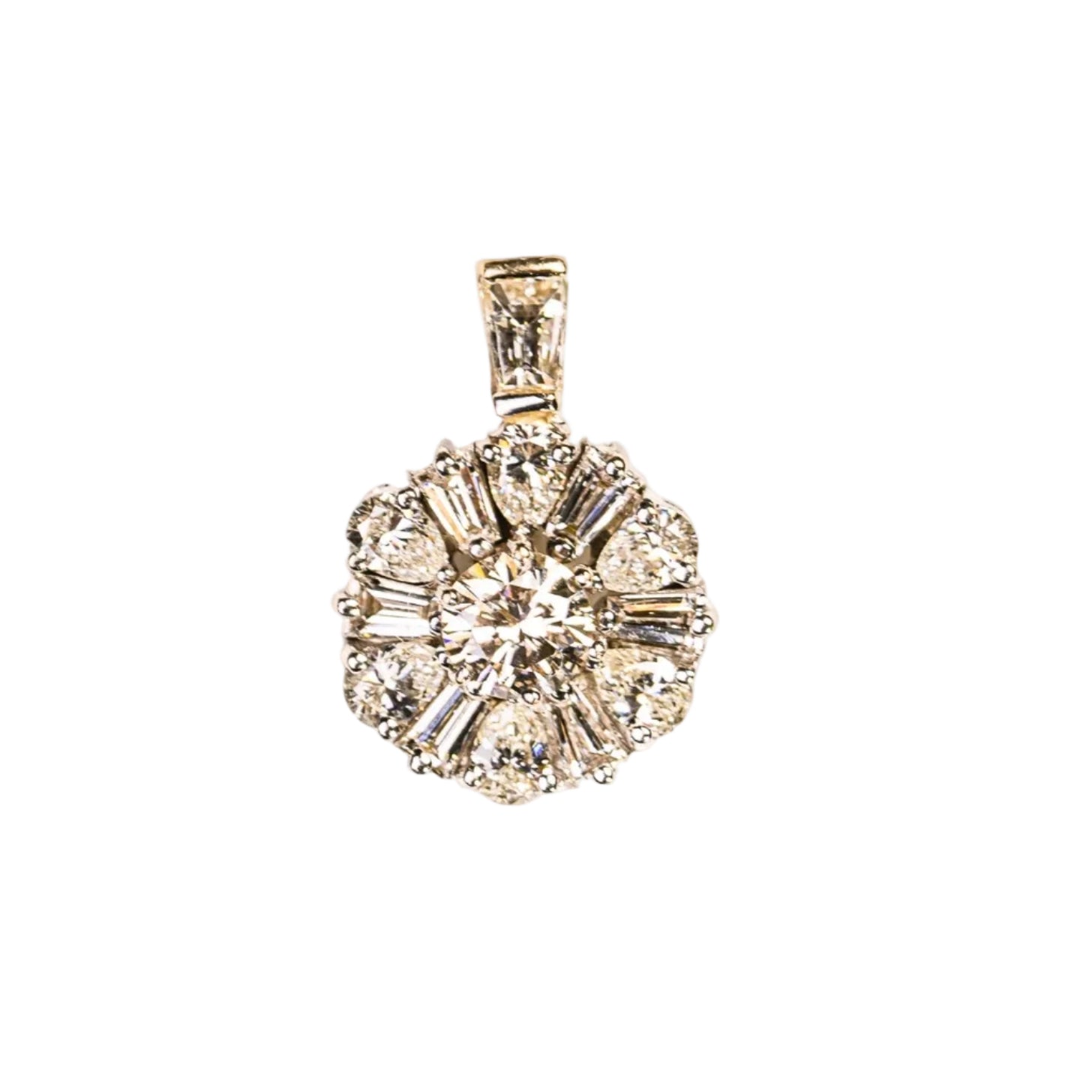 Pendentif en or blanc et diamants