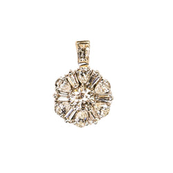 Pendentif en or blanc et diamants