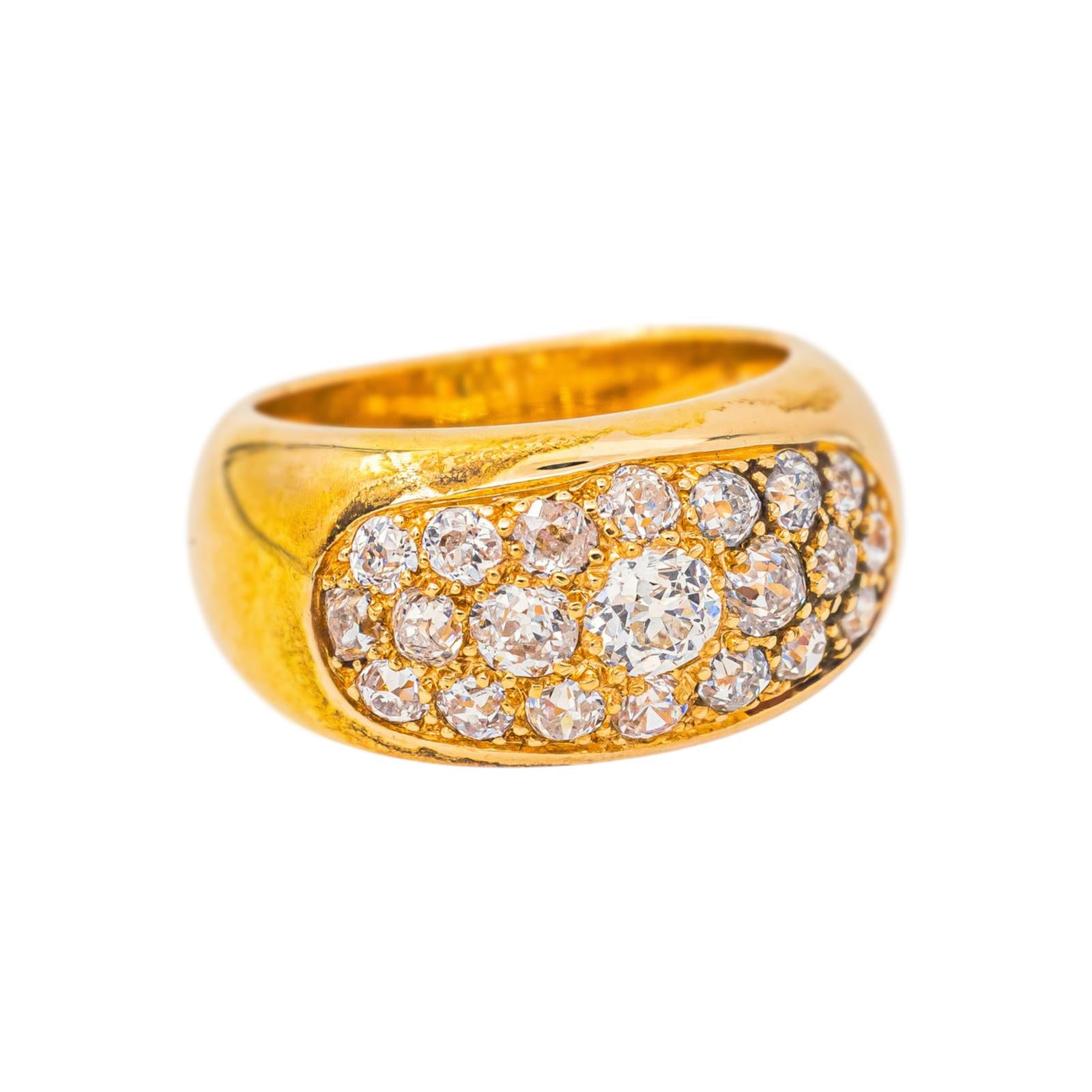 Bague Jonc Or jaune Diamant