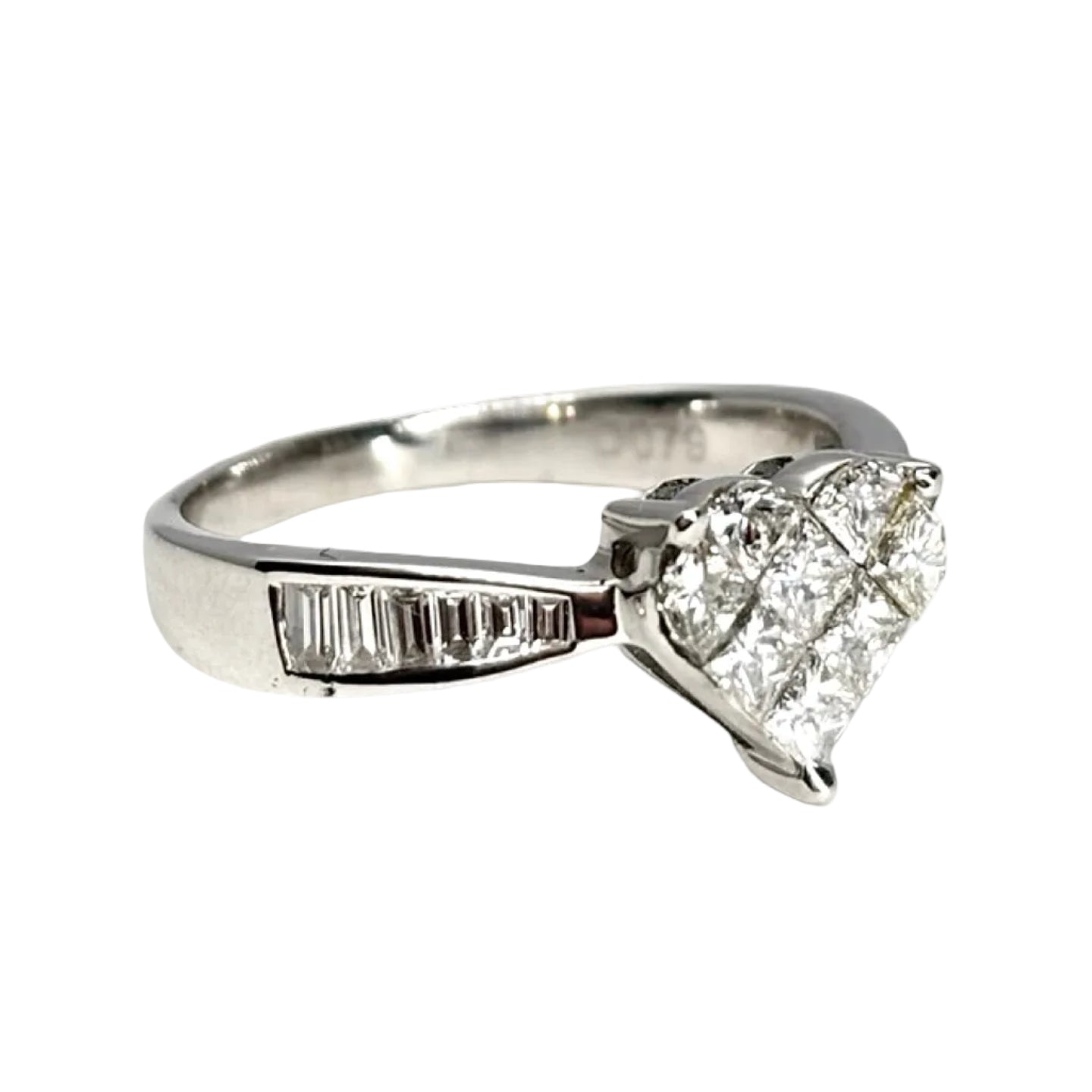 Bague Solitaire en or blanc et diamants