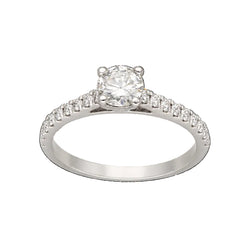Bague Solitaire en platine et diamants