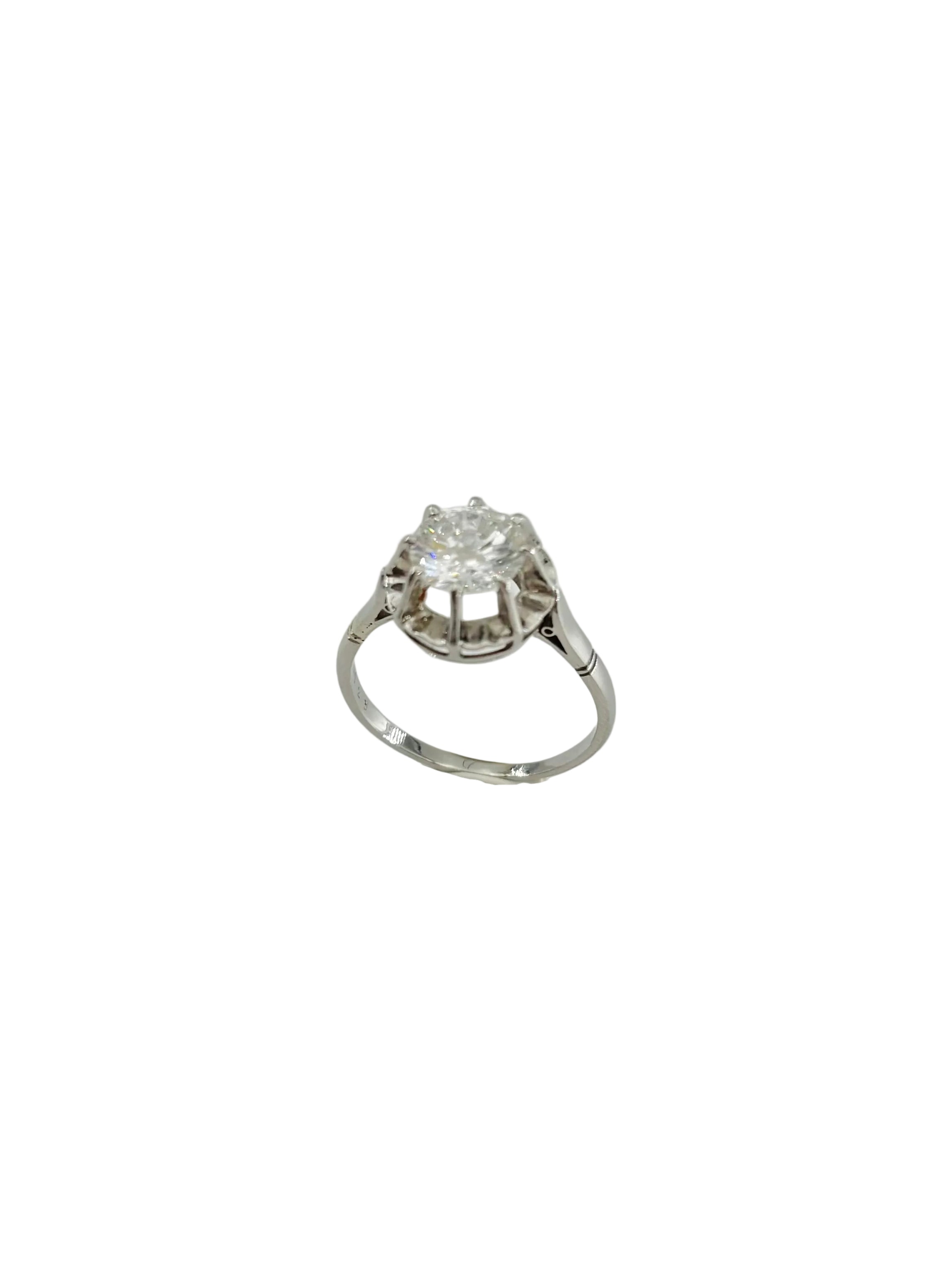 Bague Solitaire en platine et diamant