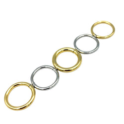 Bague POMELLATO "Tubolare" en or blanc et or jaune