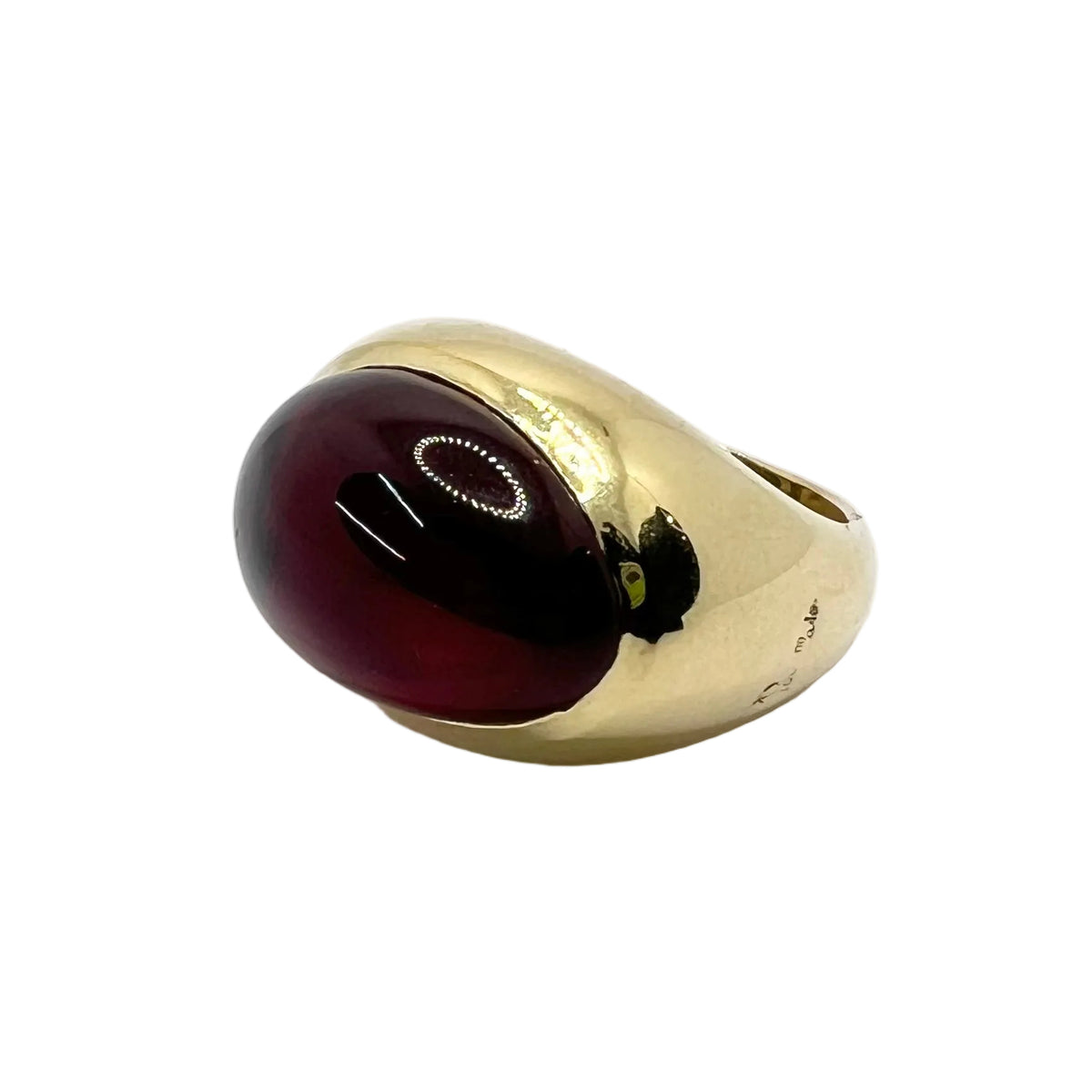Bague Dôme POMELLATO en or jaune et grenat