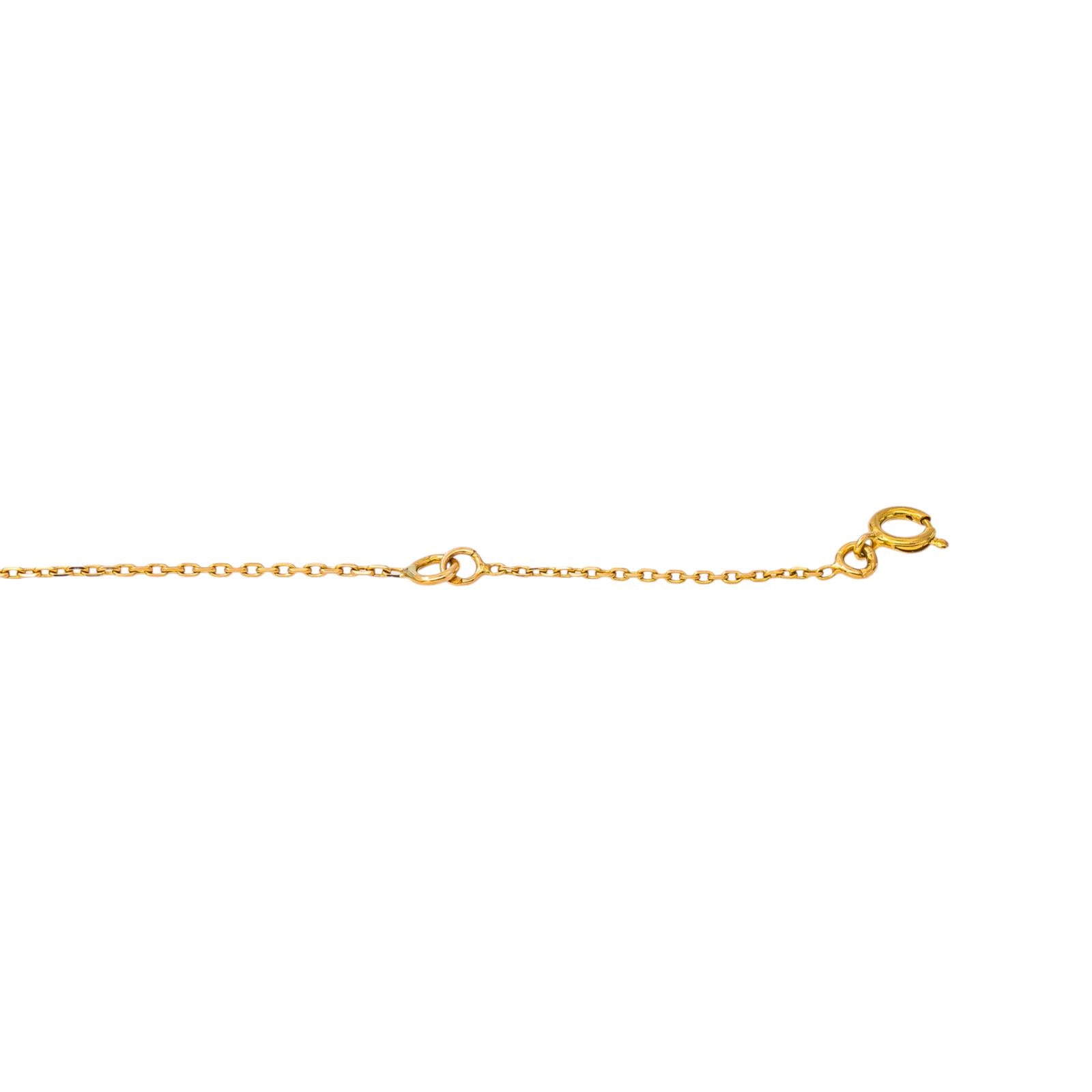Collier Maille forçat Or jaune Saphir