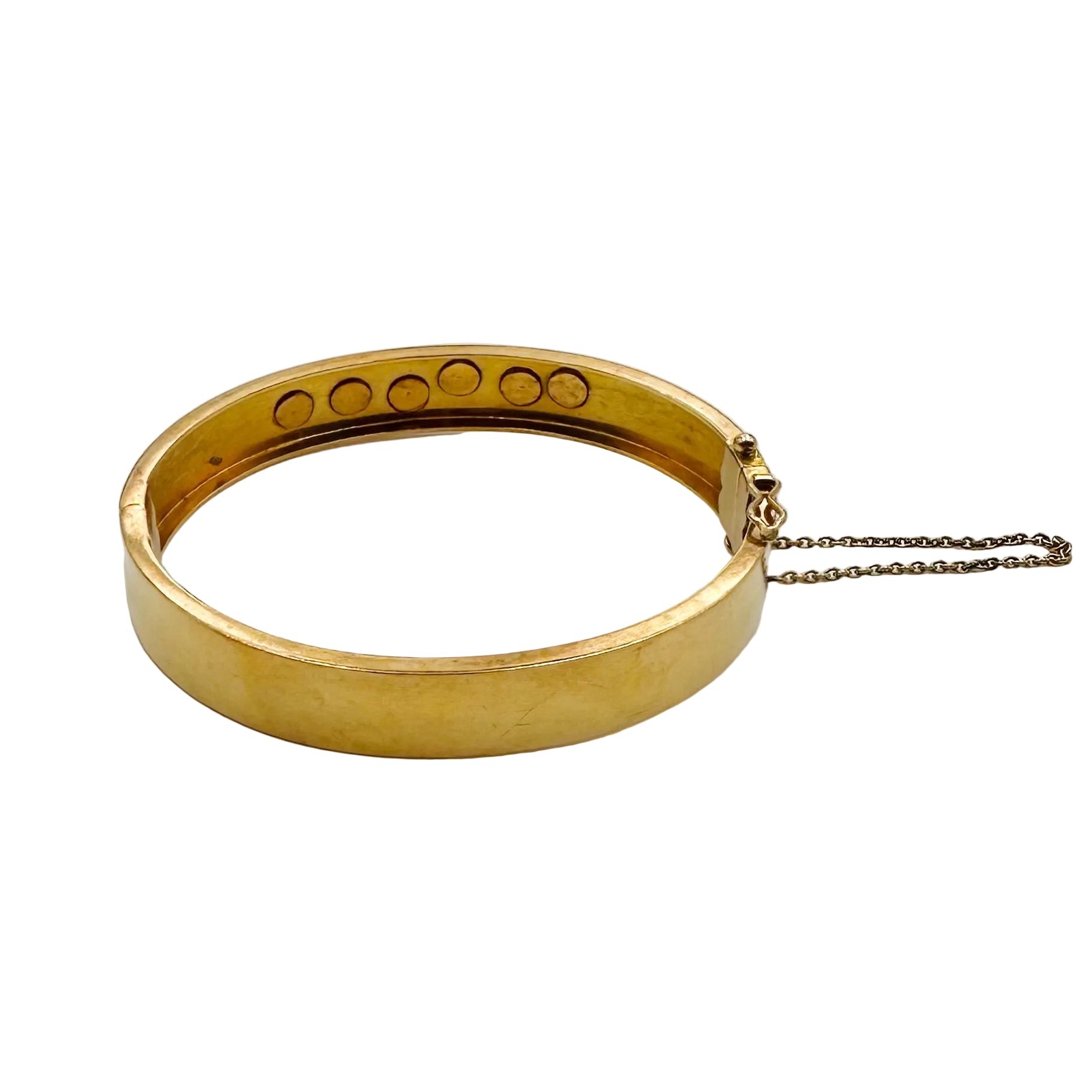 Bracelet Jonc en or rose et perles