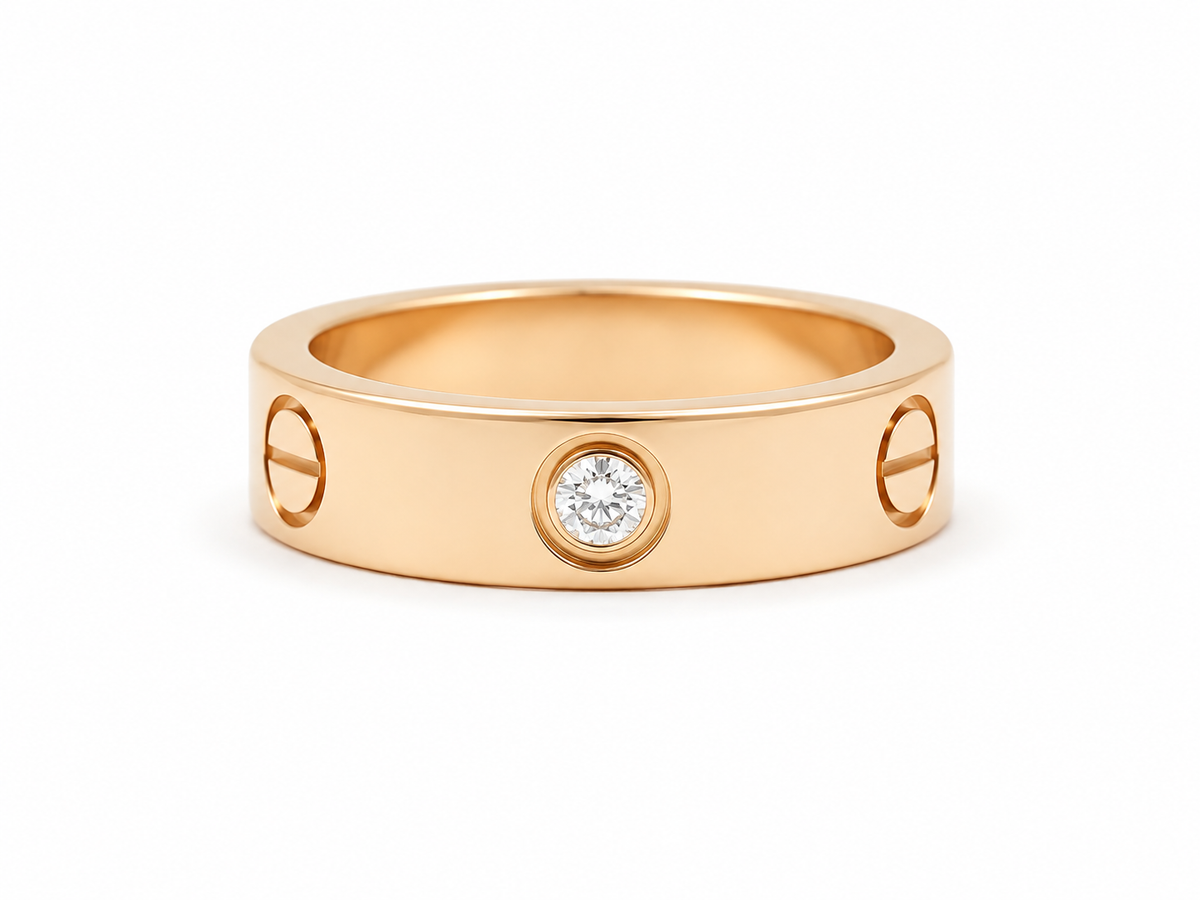 Bague Alliance CARTIER Love en or rose et diamants