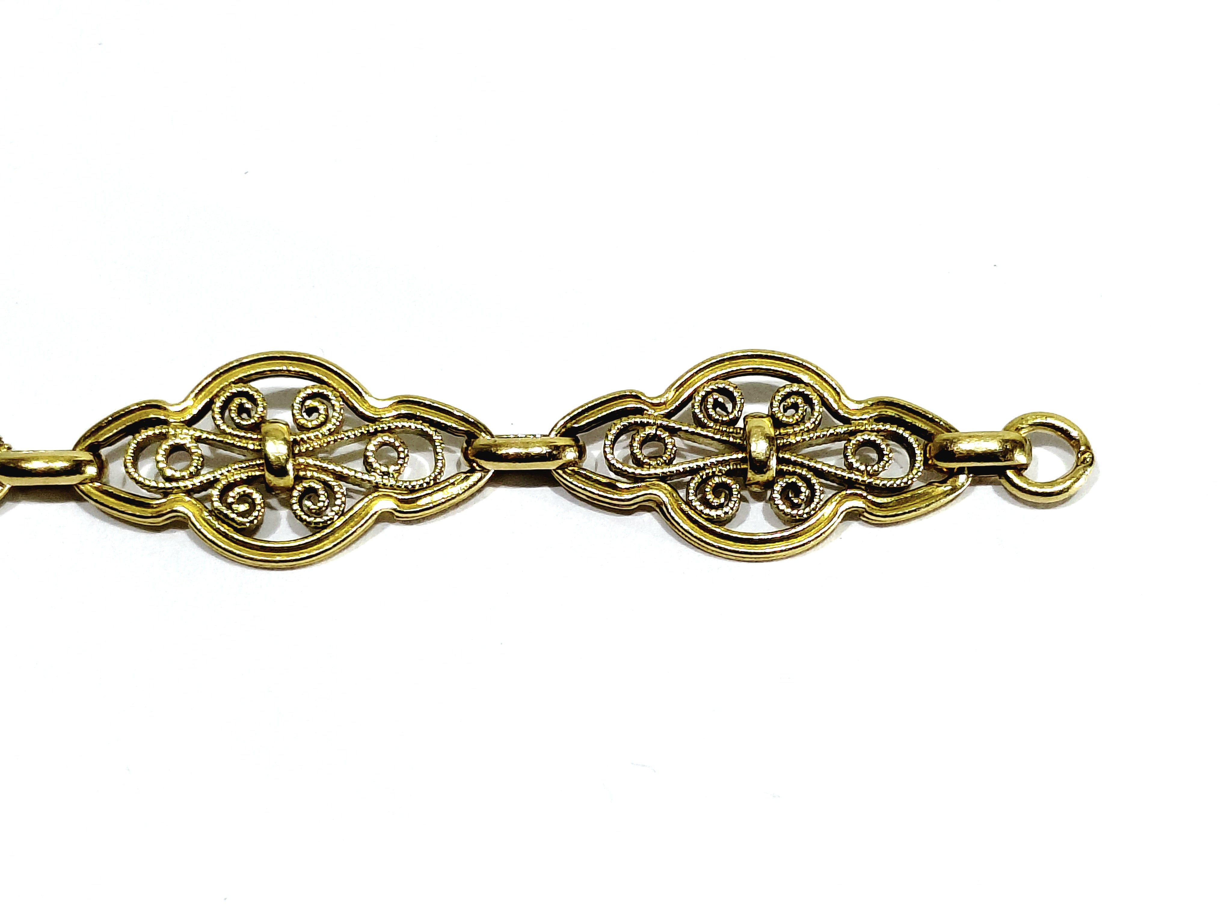 Bracelet en or jaune Art Nouveau / Art Déco