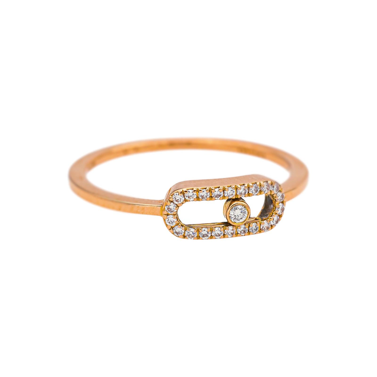 Messika Bague Move Uno Or rose Diamant