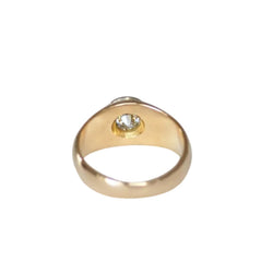 Bague Jonc en or jaune, or blanc et diamant
