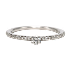 Bague Solitaire en or blanc et diamants