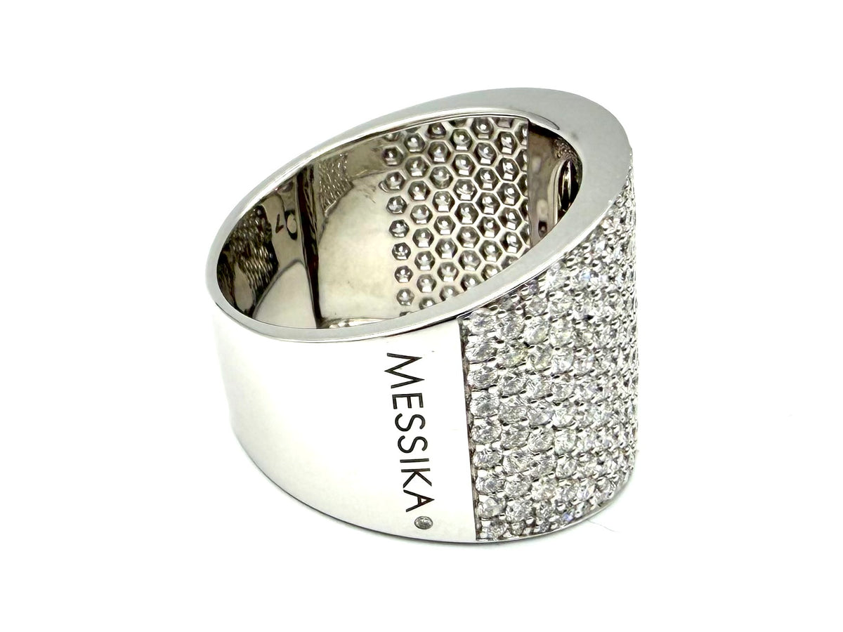 Bague MESSIKA "Move Joaillerie Pavée" en or blanc et diamants