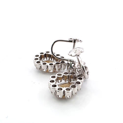 Boucles d'oreilles en or blanc, citrines et diamants