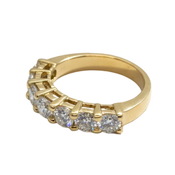 Bague Alliance en or jaune et diamants