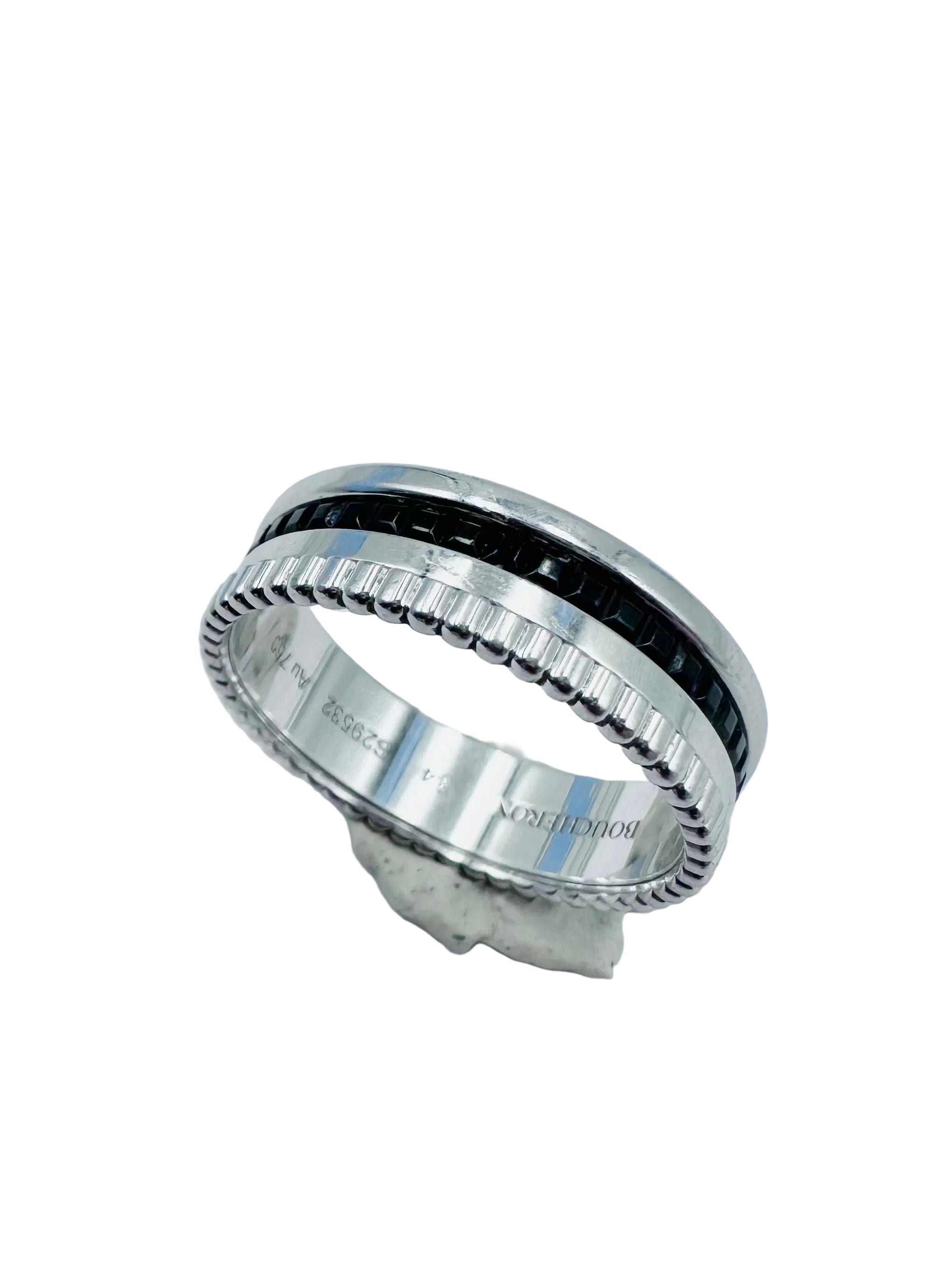 Bague BOUCHERON "Quatre Black Edition" en or blanc et PVD noir