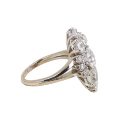 Bague Marquise en or blanc et diamants
