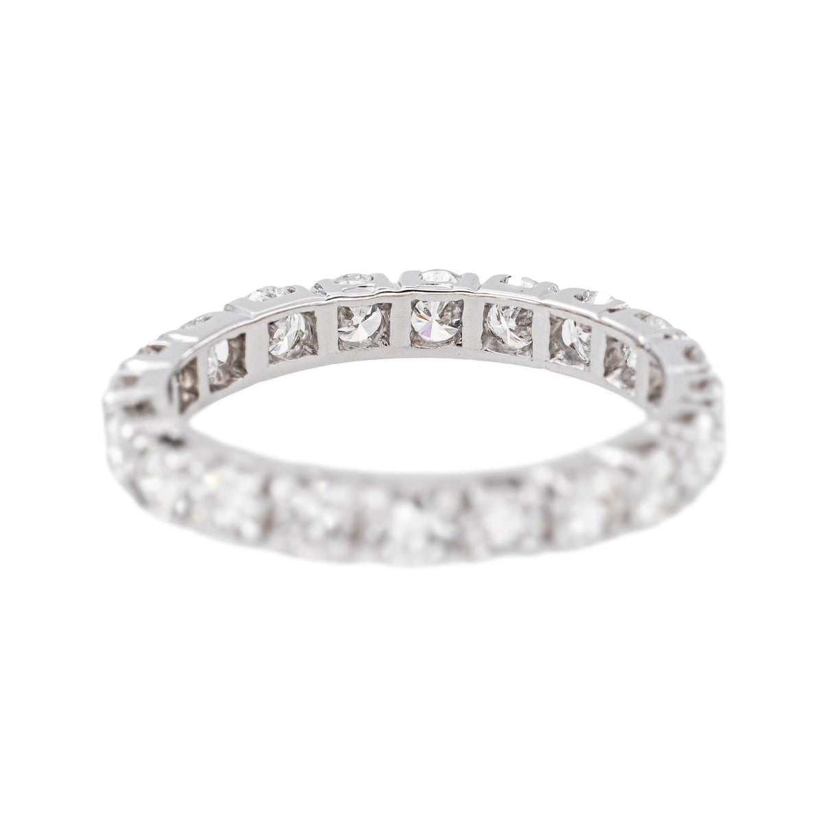 Bague  Alliance tour complet  Or blanc Diamant