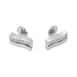 Boucles d'oreilles Puces en or blanc et diamants