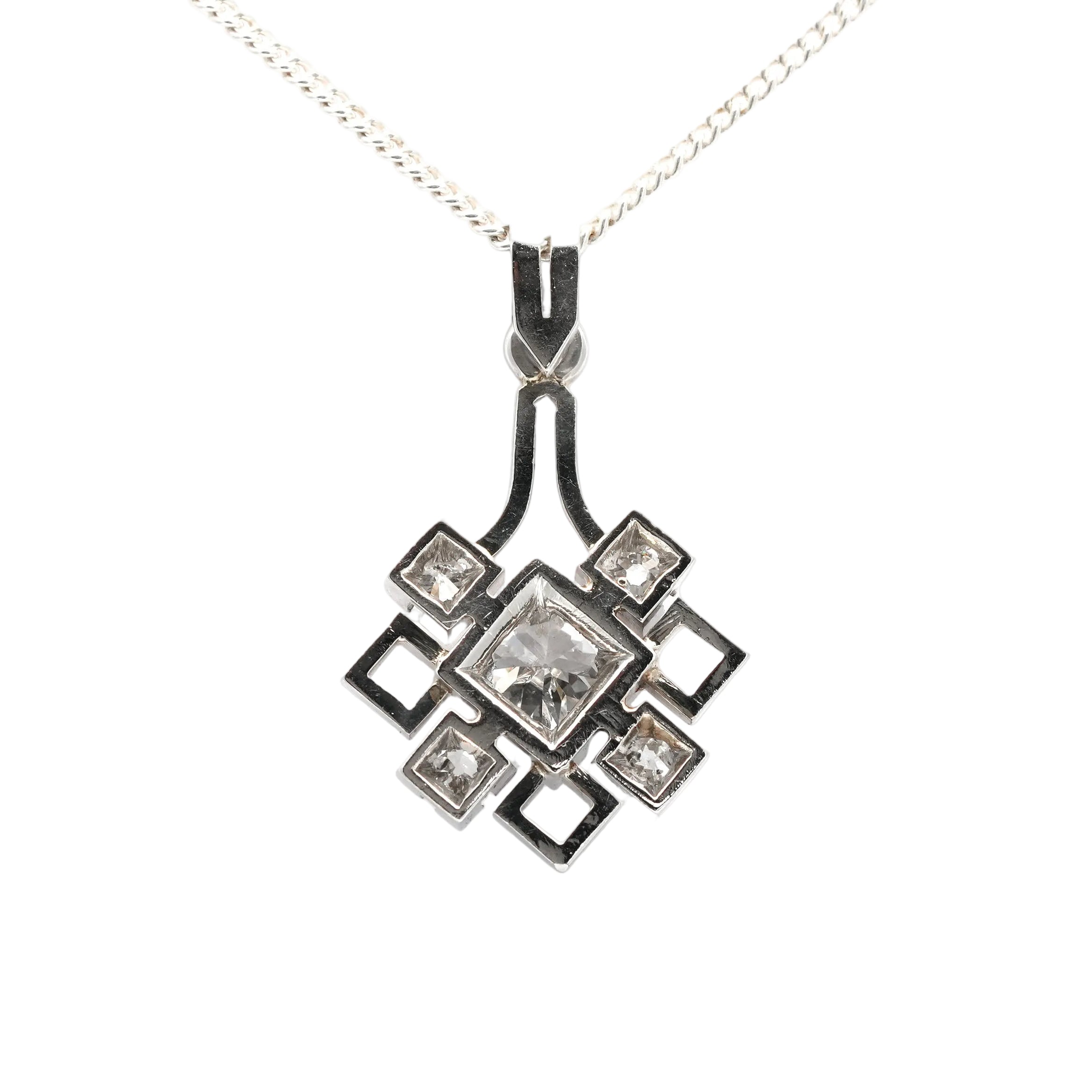 Pendentif en platine et diamants