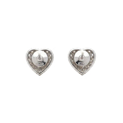 Boucles d'oreilles Puces en or blanc et diamants