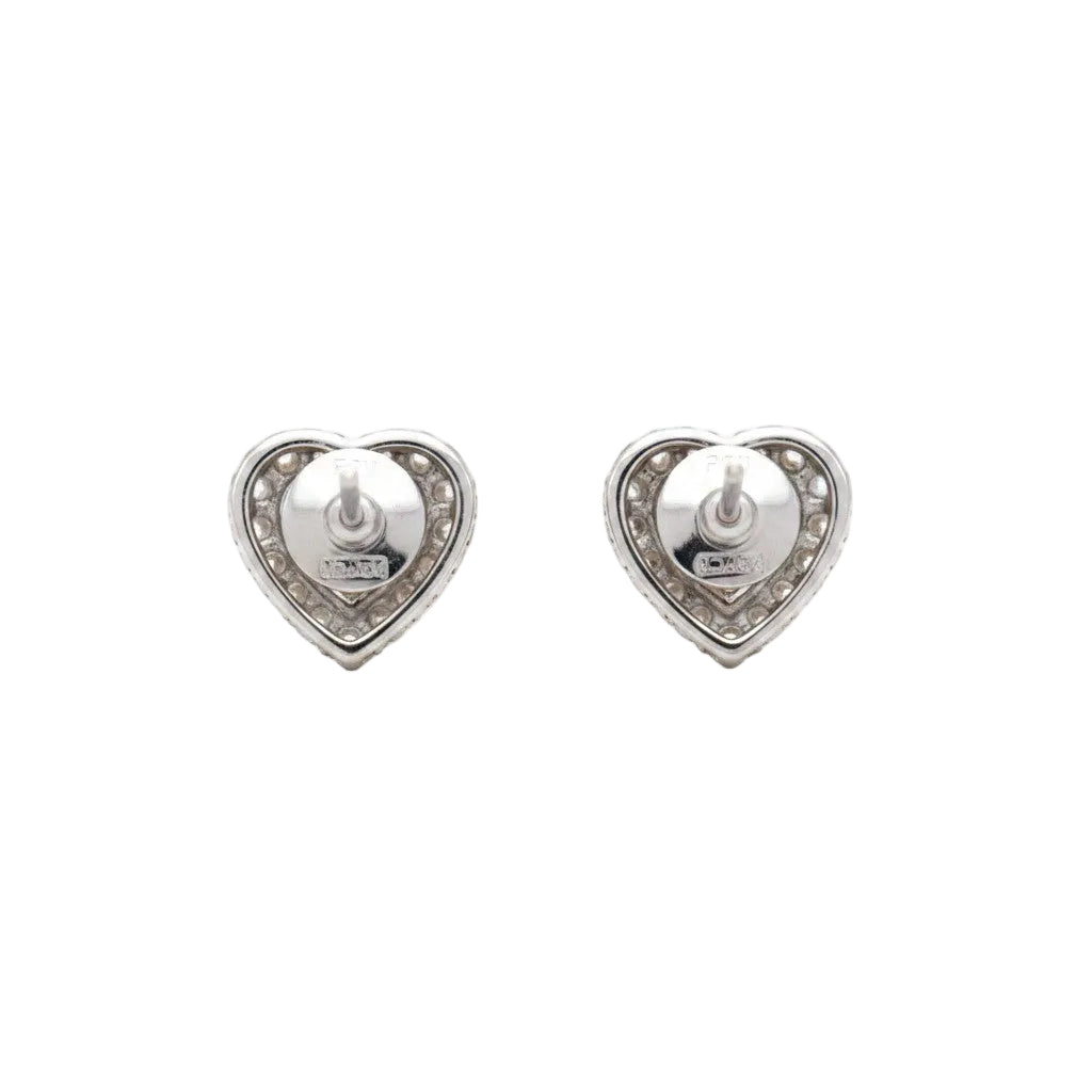 Boucles d'oreilles Puces en or blanc et diamants
