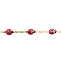 Bracelet CARTIER "Coccinelles" en or jaune et émail