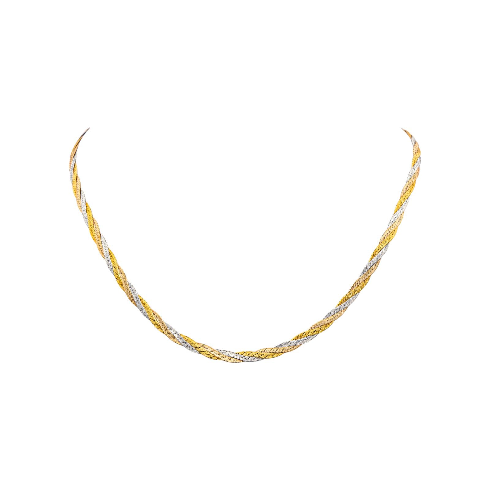 Collier Maille miroir Or rose