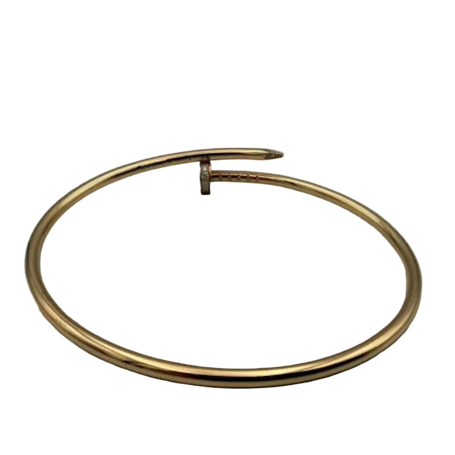 Bracelet Jonc CARTIER "Juste un clou" PM en or rose et diamants
