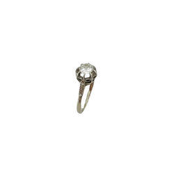 Bague Solitaire en or blanc et diamants