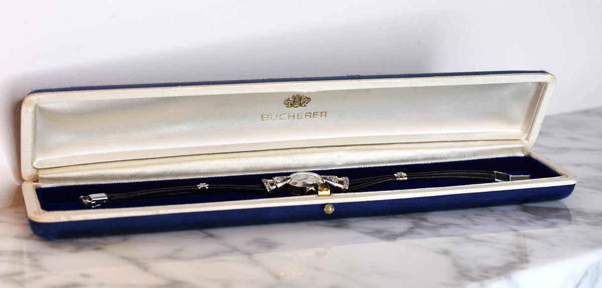 Montre en platine et diamants