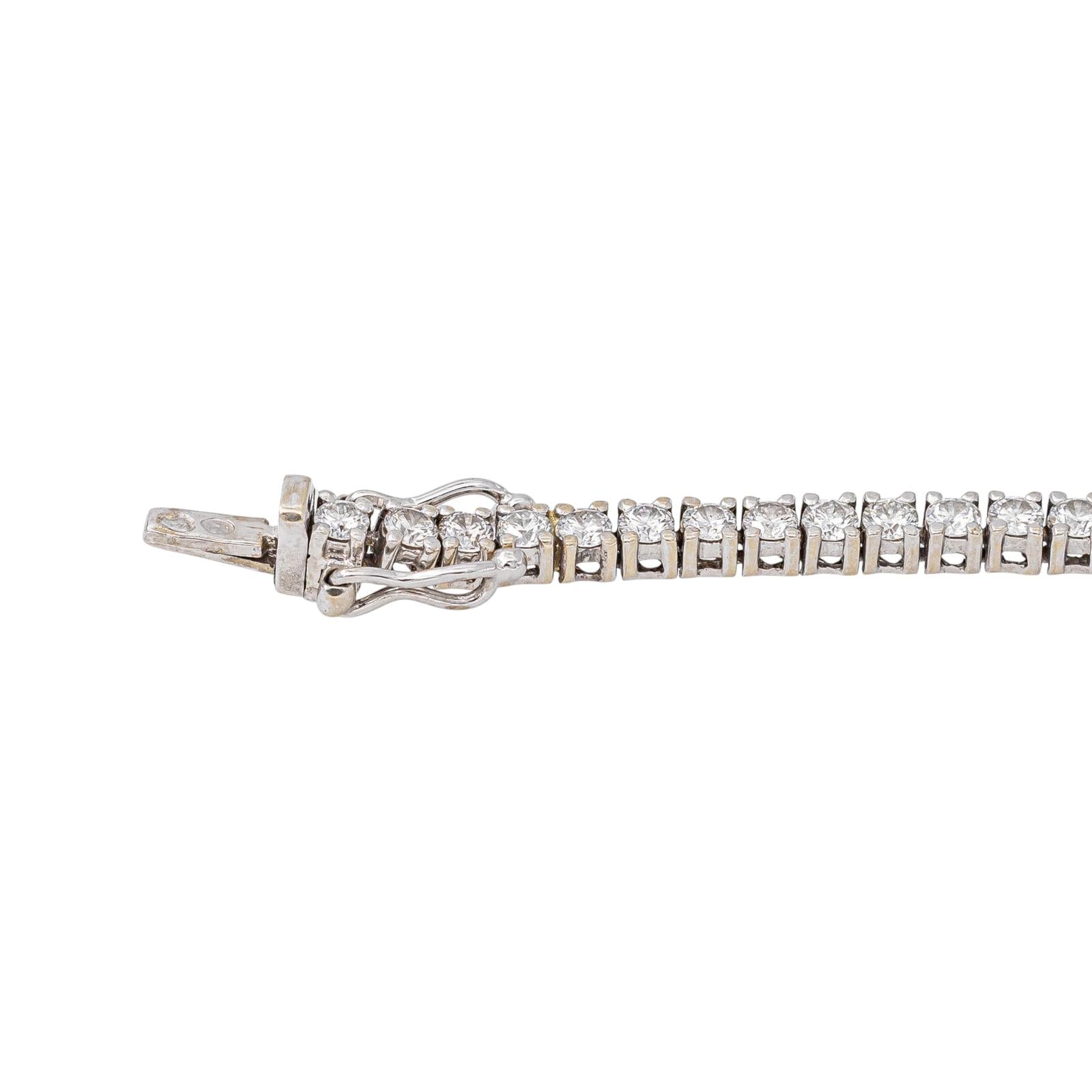 Bracelet Tennis Or blanc Diamant
