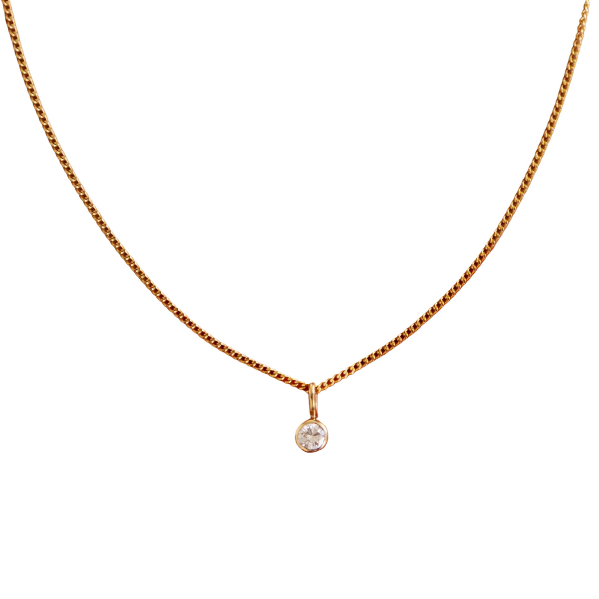 Collier Pendentif en or jaune et diamant