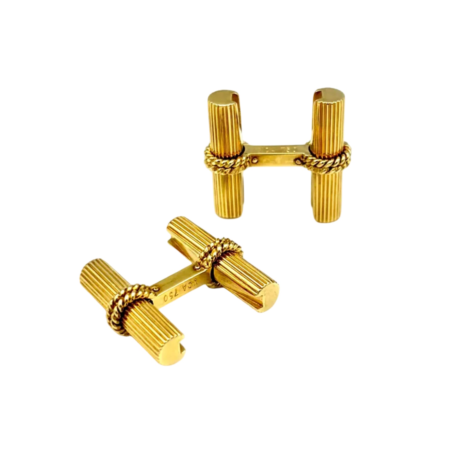 Boutons de manchette VAN CLEEF & ARPELS Bâtons en or jaune