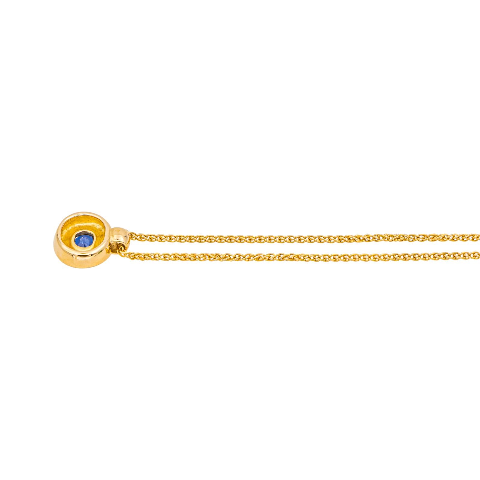 Necklace  Yellow gold Sapphire 