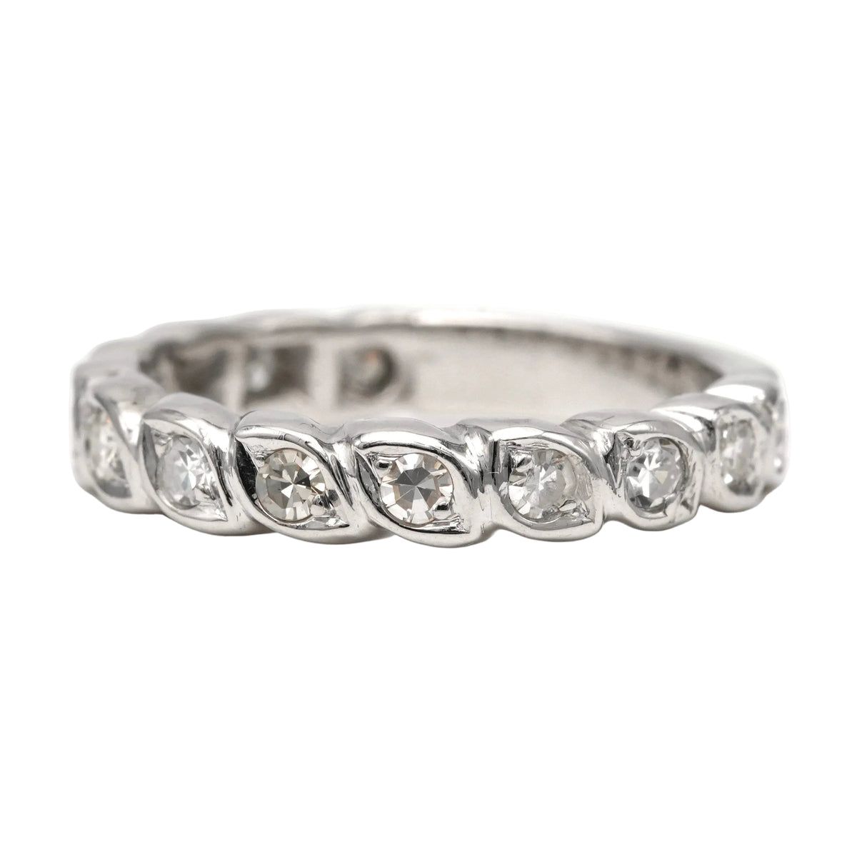 Bague Alliance en or blanc et diamants