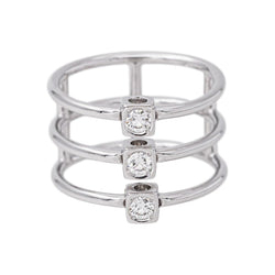 Dinh Van Bague Le cube Or blanc Diamant