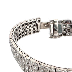 Bracelet Ligne S.J PHILLIPS LTD. en platine et diamants