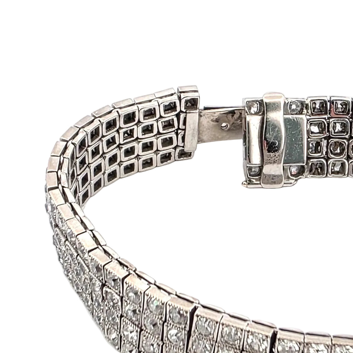 Bracelet Ligne S.J PHILLIPS LTD. en platine et diamants