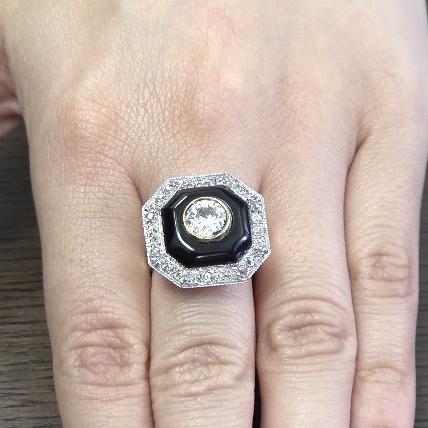Bague Entourage en or blanc, or jaune et diamatns