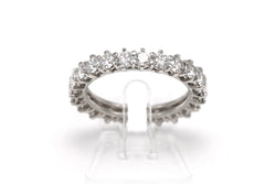 Bague Alliance en or blanc et diamants