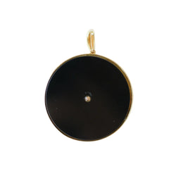 Pendentif JEAN & PIERRE BELLIN en or jaune, onyx et diamants