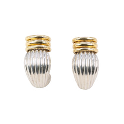 Boucles d'oreilles Clips O.J PERRIN en or jaune et argent