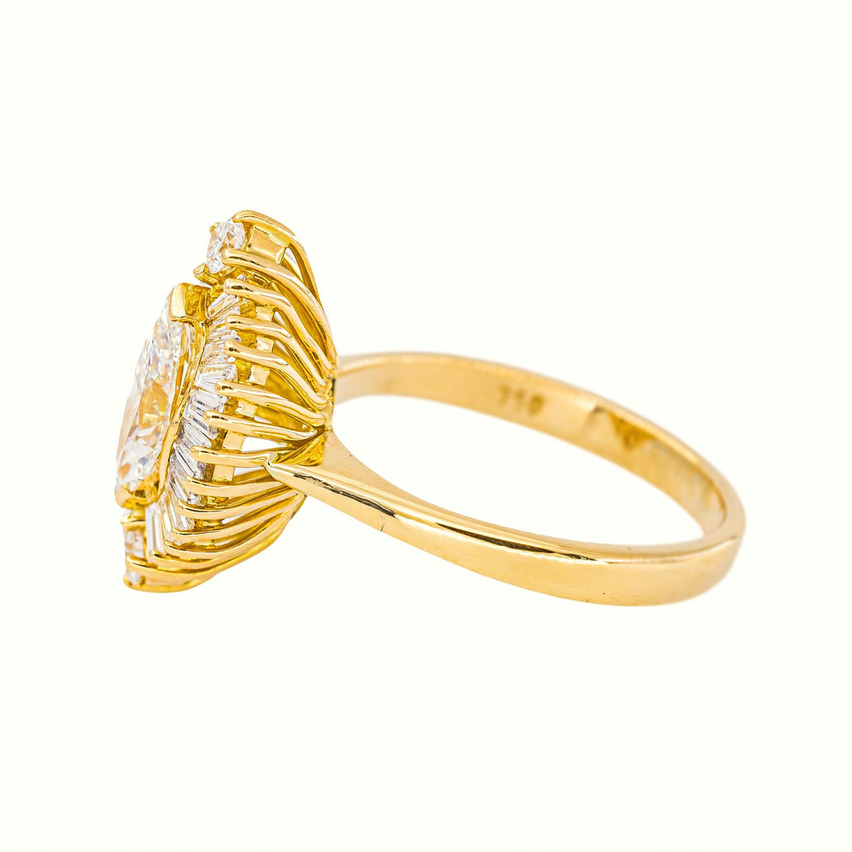 Bague Marquise Or jaune Diamant