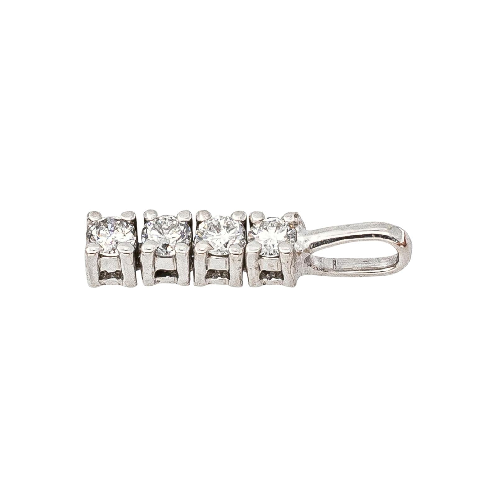 Pendentif Or blanc Diamant