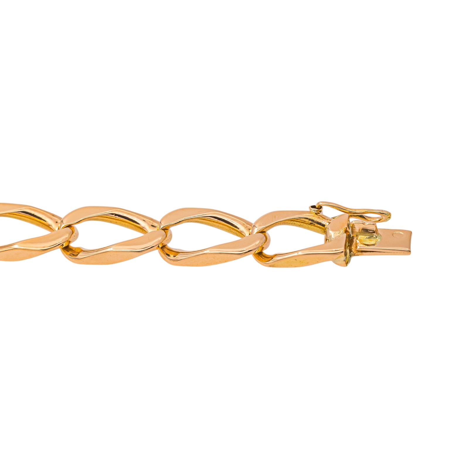 Bracelet Maille Gourmette Or rose