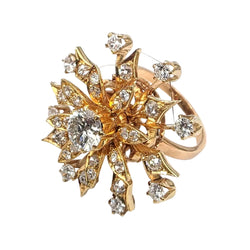 Bague Cocktail en or rose et diamants