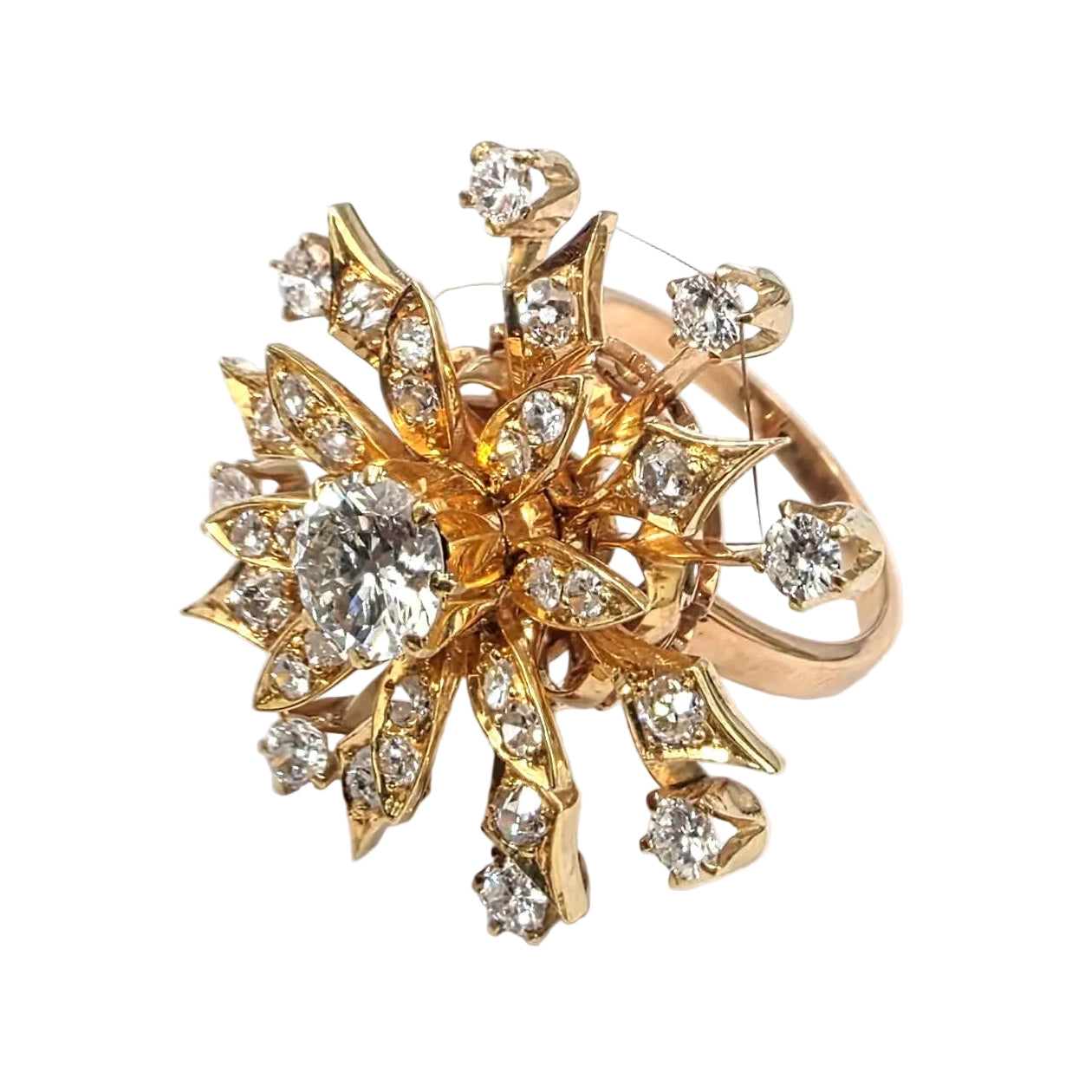 Bague Cocktail en or rose et diamants