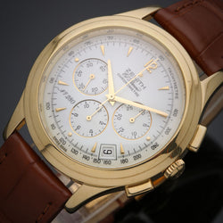 Montre ZENITH "El Primero" en or jaune et cuir